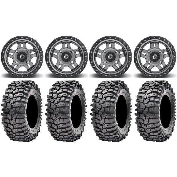 Fuel Anza Gunmetal 14" Wheels 30" Roxxzilla Tires Polaris RZR XP 1000 / PRO XP / Ranger XP 900/1000