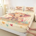 thumbnail image 3 of Homewish Zoo Animal Elephant Full Size Sheets,Watercolor Ink Painting Bed Sheets,Kawaii Butterflies Sheet Sets For Girl Teens,Luxury Bedroom Decor,4pcs, 3 of 7