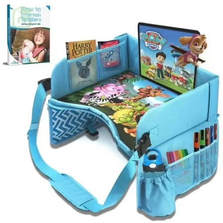 Family Travel Kids Car Seat Travel Tray, Car Accessories for Children, Car Seat Snack Tray, Traveling Essentials for Kids, Toddler Lap Tray for Engaging Activities, Multipurpose Design