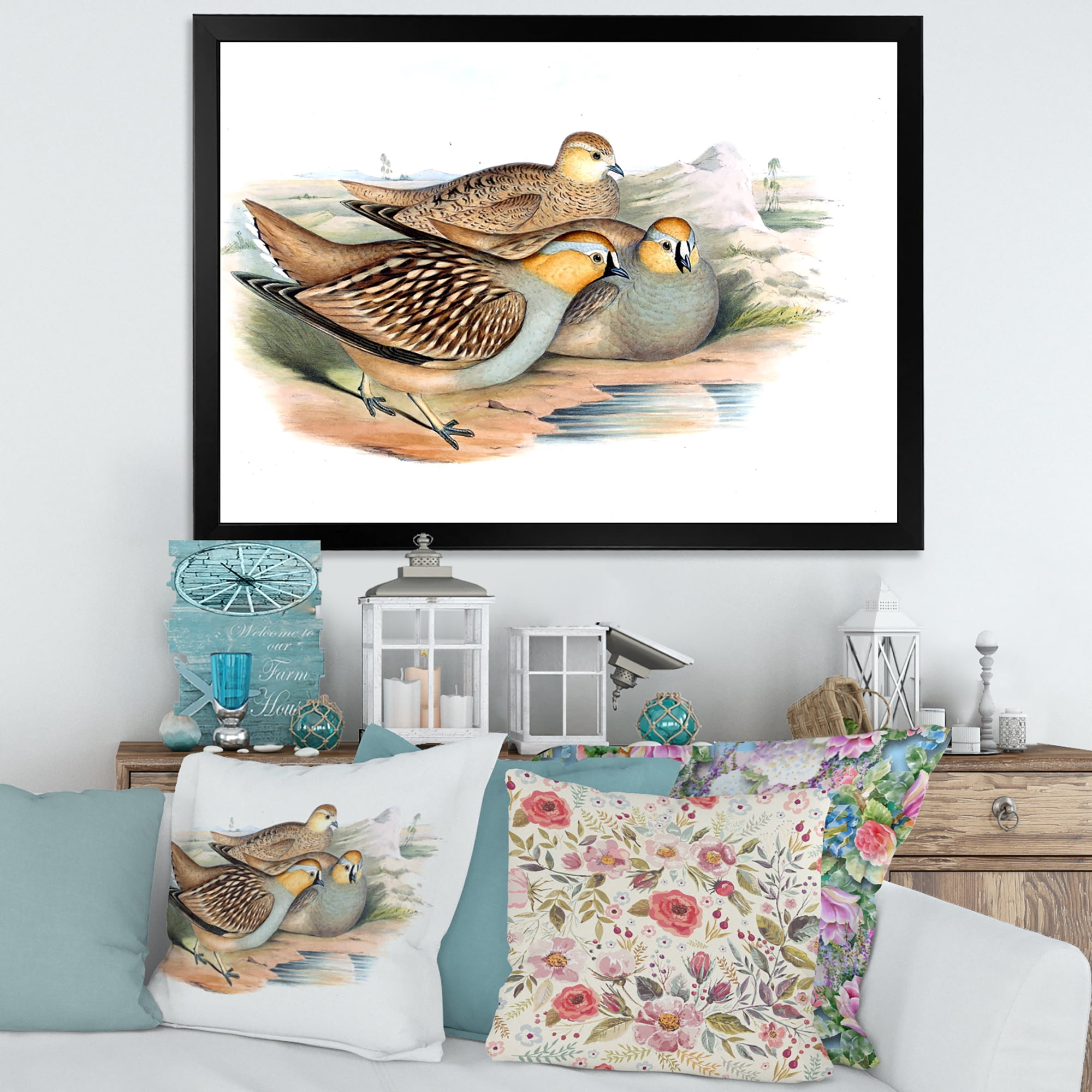 Designart 'Ancient Birds In The Wild III' Traditional Framed Art Print