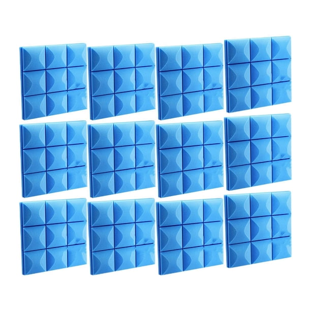 12 paneles acústicos de relleno para paredes y techos. Azul
