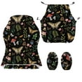 thumbnail image 4 of SCRAWLGOD Butterfly Leaf Mushroom Print Black Print Gaming Chair Cover with Armrest Cover, Washable Office Gaming Chair Cover with Armrest Cushion Breathable Protective Slipcover for Rotating Chair, 4 of 7