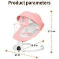 thumbnail image 4 of HAOUUCYIN Baby Swing, Infants Rocker with 5 Swing Speeds, 3 Seat Positions, bluetooth Music, Pink, 4 of 10
