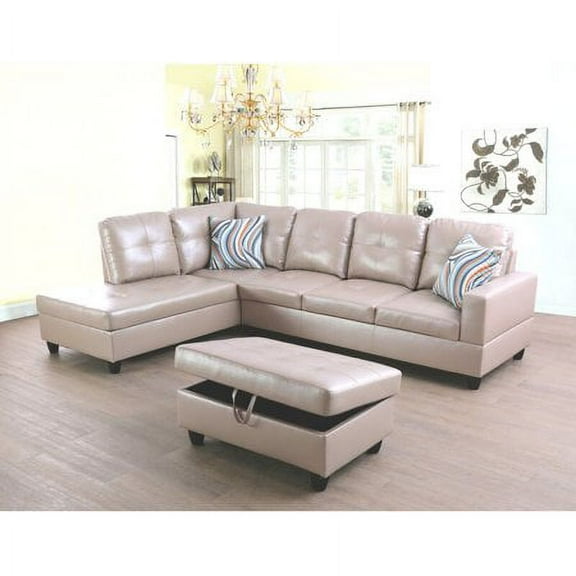 PonLiving Furniture Cazenovia Sectional with Ottoman PonLiving Cazenovia Sectional with Ottoman