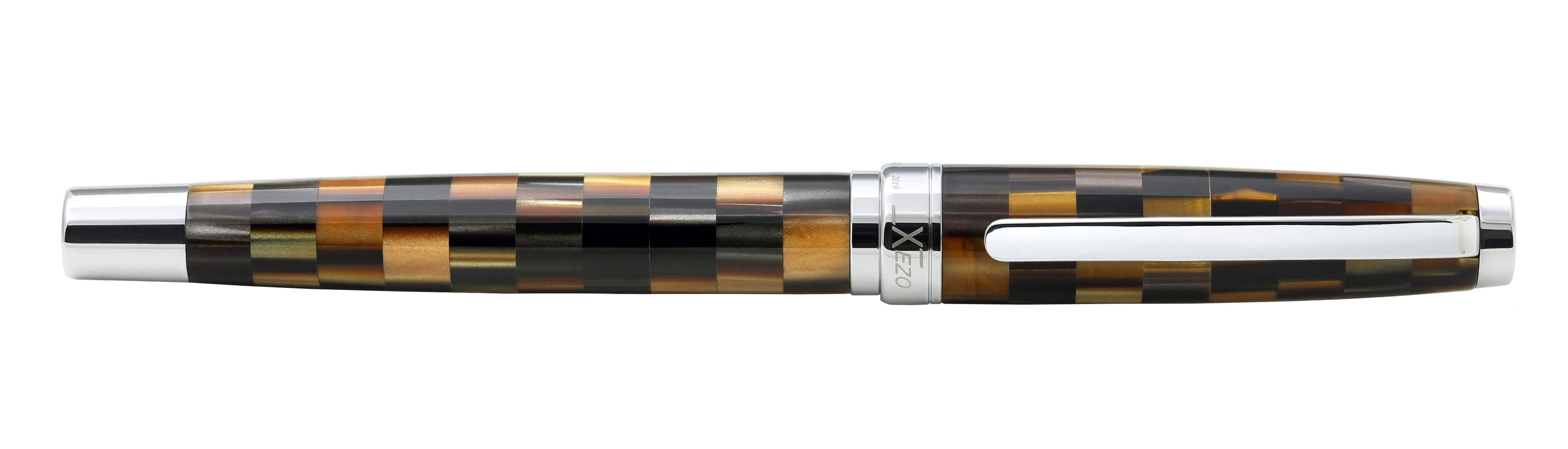 Xezo Urbanite I Acrylic  Brass Fountain Pen (Medium Nib) - Woody Brown