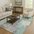 thumbnail image 7 of Addison Rugs Mayfield Premium Machine Washable Transitional Abstract Teal Rectangle Rug, 10' x 14', 7 of 7