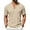 Khaki, variant on Men's Solid Color Short Sleeve Deep V Neck Casual Fashion T-shirt Top