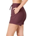 thumbnail image 4 of Niobe Clothing Womens French Terry High Waist Cotton Shorts, 4 of 6