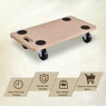 thumbnail image 6 of Gymax 440lbs Platform Dolly Rectangle Wood Utility Cart Wheeled, 6 of 8