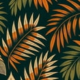 thumbnail image 6 of PIKWEEK Leaf Foliage Tropical Palm Natural Flora Texture Leaves Frond Jungle Painting Summer Hawaii Outdoor Picnic Camping and Indoor Kitchen Dining Party Round Tablecloth White, 6 of 8