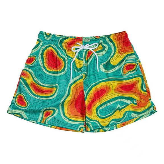 Men Shorts Board Graphic Print Athletic-Fit Beach Shorts Men Cargo Sweatpants S