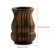 thumbnail image 2 of Vintage Wooden Vase Small Decorative Wood Flower Vase for Wedding Table Centerpiece, 2 of 6