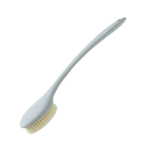 TACILIP Bathroom Supplies, Body Brush With Bristles Has Soft Bristles With Curved Long Handle For Exfoliating Baths Massage Bristles For Wet Or Dry Baths, Mens Gifts, 1PC