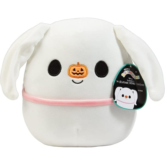 Squishmallow 8" Nightmare Before Christmas Zero Dog - Official Kellytoy Halloween Holiday Plush - Cute and Soft Stuffed Animal Toy - Great Gift for Kids