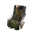 thumbnail image 4 of King Soft Flannel Fleece Throw Blanket, Arthur Camelot Myth in England Ireland Fields Invincible Myth Image, Cozy Plush for Indoor and Outdoor Use, 50" x 60", Green Blue and Red, by Ambesonne, 4 of 6
