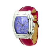 Ladies Square Chronograph Magenta Leather
