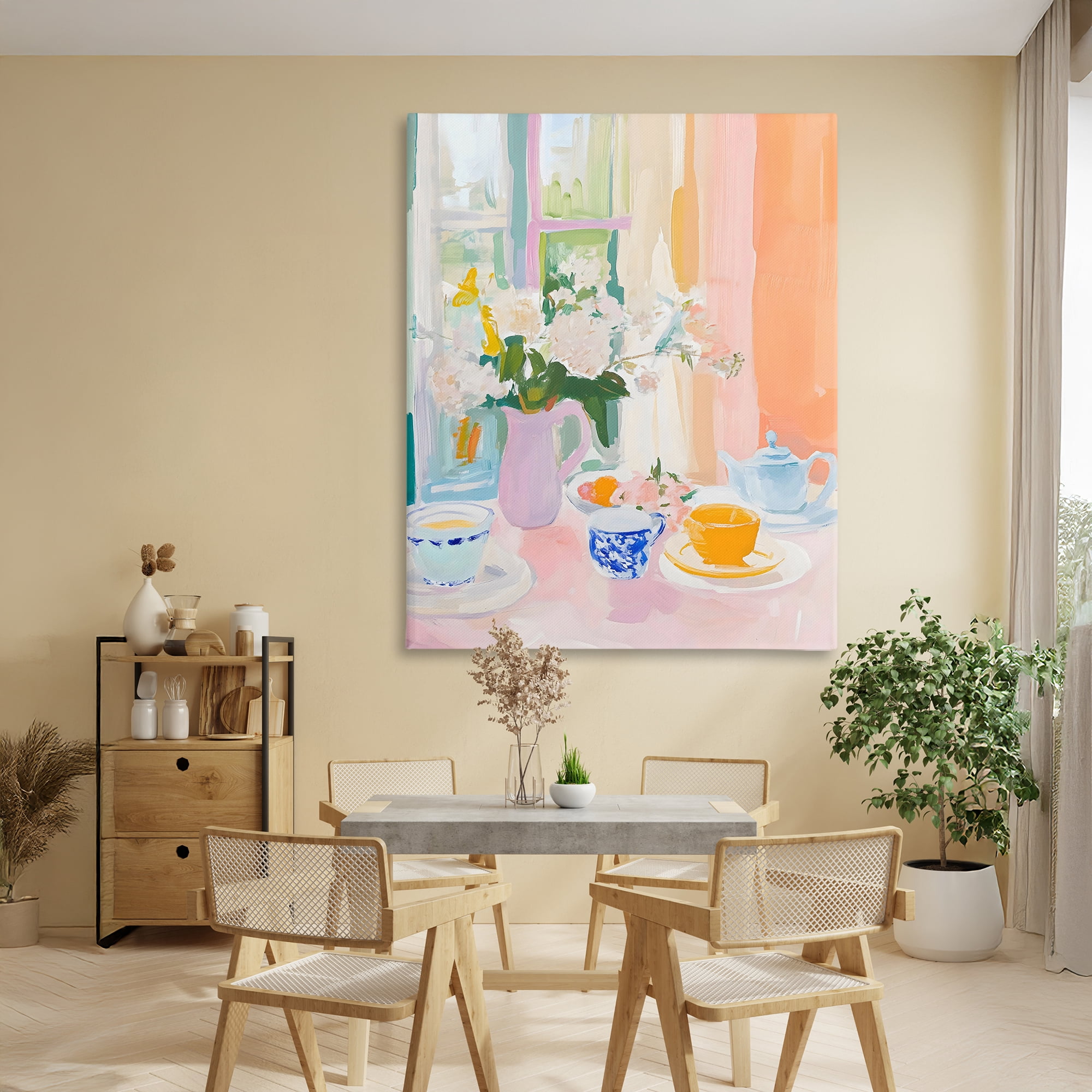 Stupell Industries Breakfast Still Life Abstraction Canvas Wall Art, design by The Prints Vibe