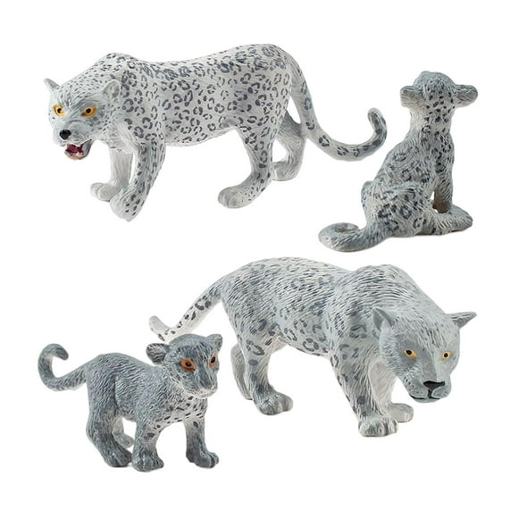 4x de de simulación, modelo Animal, suministros para fiestas, regalos novedosos, juguete educativo, Mini realistas de Hugo Figuras de leopardos