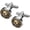 Champagne, variant on Crystal Cufflinks, Copper Round Cuff Links for Men Business Groom Wedding Party Birthday