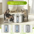 thumbnail image 5 of ZEKIRY Cat Water Fountain Stainless Steel, 108oz/3.2L Pet Water Fountain with Window, Ultra Quiet Cat Fountains for Drinking, Faucet Water Fountain for Cats and Dogs, Cat Drinking Fountain, 5 of 9