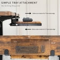 thumbnail image 6 of VIVO Rustic Vintage Brown Small Clamp-on Keyboard and Mouse Under Desk Tray, 6 of 8