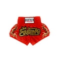 thumbnail image 2 of Rswnyirn Kids Boys Muay Thai Shorts Boxing Shorts Boxer Training Trunks Satin Kickboxing Shorts Red 8-12, 2 of 4