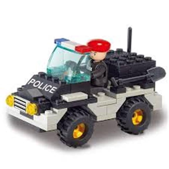 Sluban   Riot Police Jeep Building Brick Kit (88 pcs)