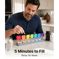 thumbnail image 3 of Extra Large Pill Organizer – Weekly Pill Box 7 Day AM PM for Big Vitamins & Supplements, Large Capacity Medication Dispenser with 7 Detachable Compartments, XL Pill Organizer 2 Times a Day, 3 of 8