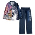 thumbnail image 1 of Spring and Autumn Printed Pajamas Women's Fashion Daily Casual V-Neck Long Sleeve Set Character Pattern Printed Pajama Set, 1 of 2