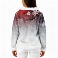 thumbnail image 4 of Women's Casual Fashion Long-Sleeved Zip-Up Fleece Hooded Cardigan with Christmas Snowflake Print for Women's Casual Fashion and Apparel,Gray,XL, 4 of 4