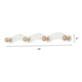 thumbnail image 2 of Unique Bargains Coat Rack Wall Mount Coat Hook Hat Rack with 4 Hooks for Bedroom White, 2 of 7