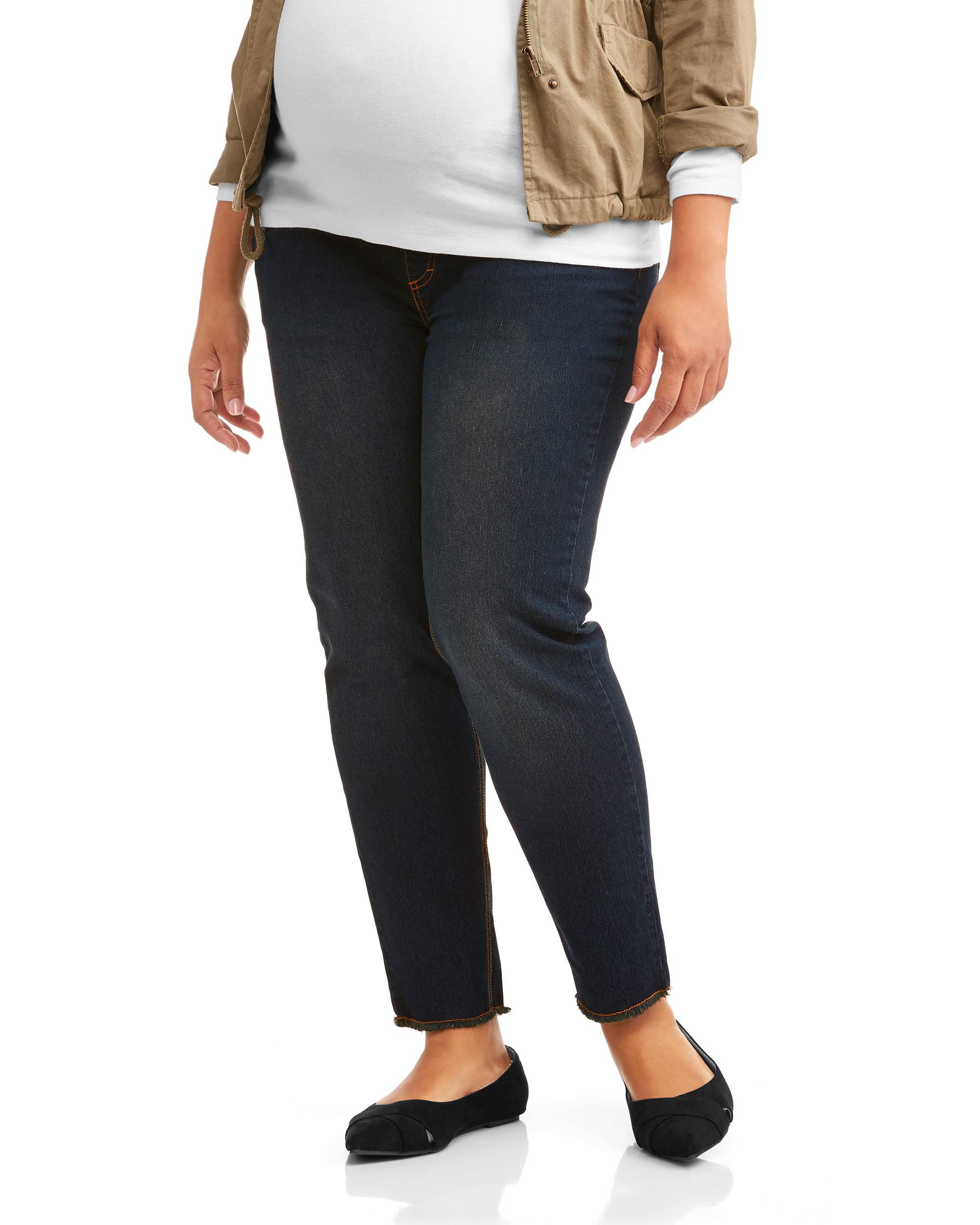 Oh! Mamma Maternity Underbelly Frayed Skinny Jeans Available in