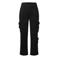 thumbnail image 6 of ABATAB Wide Leg Sweatpants for Women Cargo Elastic Waisted Baggy Pants Casual Hiking Joggers Workout Trousers with Pockets, 6 of 6