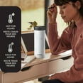 thumbnail image 3 of Contigo Huron 2.0 Couture Stainless Steel Travel Tumbler, Vacuum-Insulated Metal Tumbler for Coffee and Tea with Leak-Proof Lid, White Marble, 20 oz (591 mL), 3 of 5
