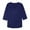 Blue - darkblue, variant on Womens Keyhole Pullover Blouse, Blue, Medium