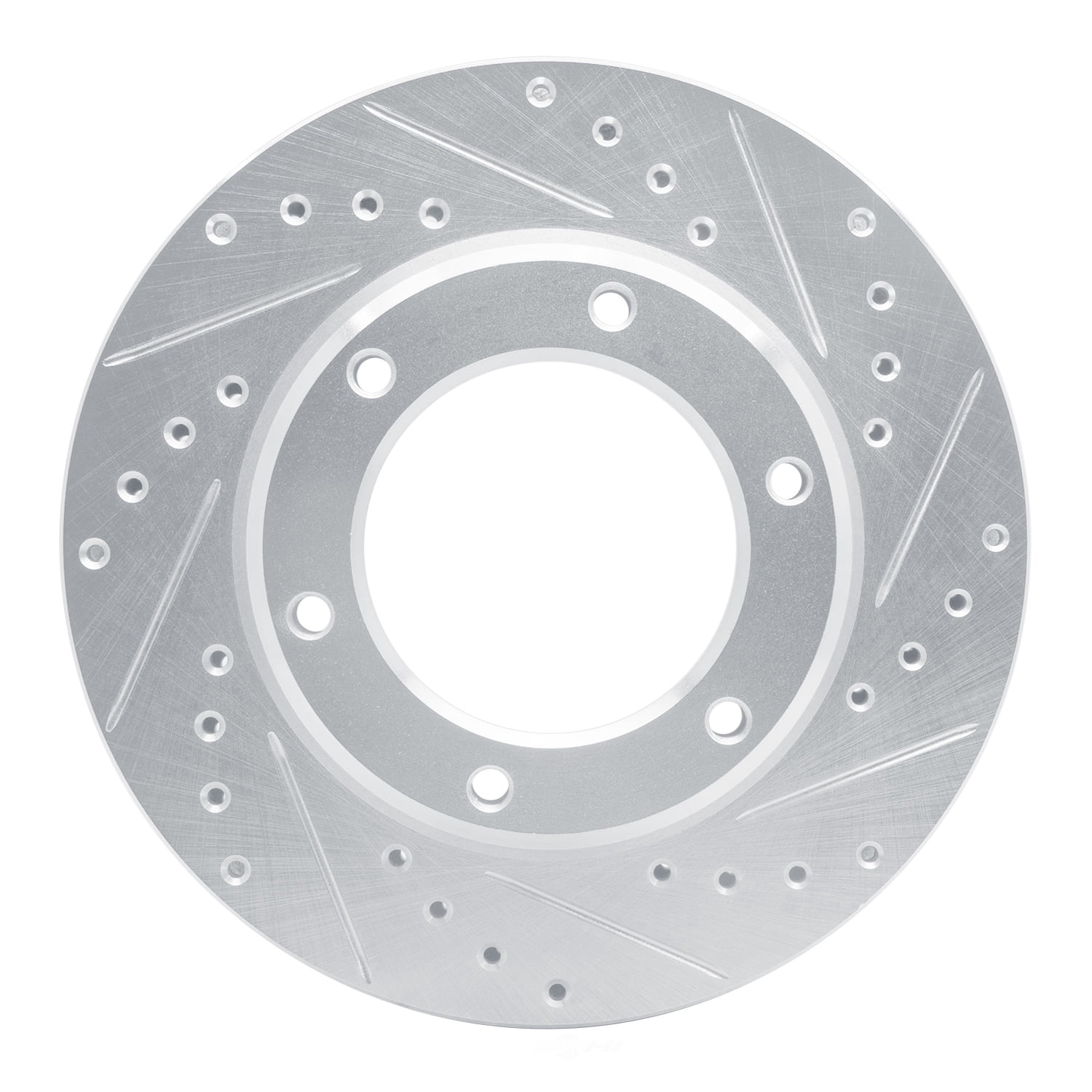 Dynamic Friction Company 631-76110R DFC Brake Rotor - Drilled And Slotted - Silver