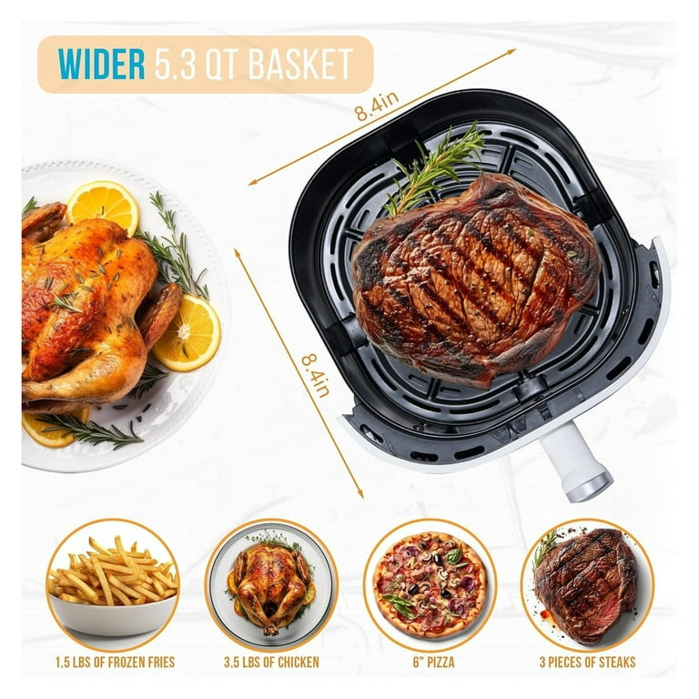 Zell 3Qt Digital Air Fryer, Faster PreHeat, NoOil Frying, Fast Healthy  Evenly Cooked Meal Every Time, Dishwasher Safe Non Stick Pan And Crisping  Tray For Easy Clean Up, Stainless Steel 