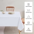 thumbnail image 3 of Dining Room Tablecloth, Concise Polyester Waterproof Round Tablecloth 152cm, Small Round Tablecloth for Living Room Gatherings, Solid-Color, Easy Care, 3 of 6