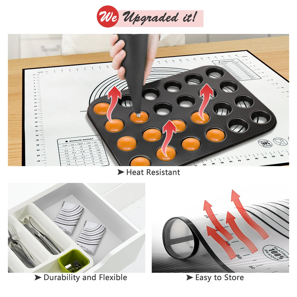 1pc 11.8×8.3 Gray Silicone Pastry Mat,Non Slip Basking Mat,No