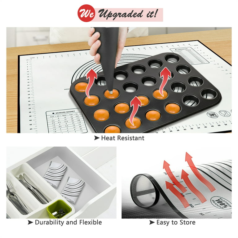 Non-slip Silicone Pastry Mat Extra Large 28''By 20'' for Non Stick Bak –  Fleishigs Magazine