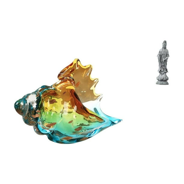 Figura De Buda De Caracola De Cristal, Arte De Animales Marinos, Decoración Feng Shui, Escultura Para El Hogar, La Oficina, La Entrada, La Habitación, El Interior, La Mesa, El Armario, El