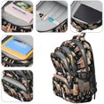 thumbnail image 4 of Highland Cow and Girl Print Backpack for School, Cute School Bag with Adjustable Shoulder Straps and Padded Back, 16.9"x12.6"x5.9", 4 of 5