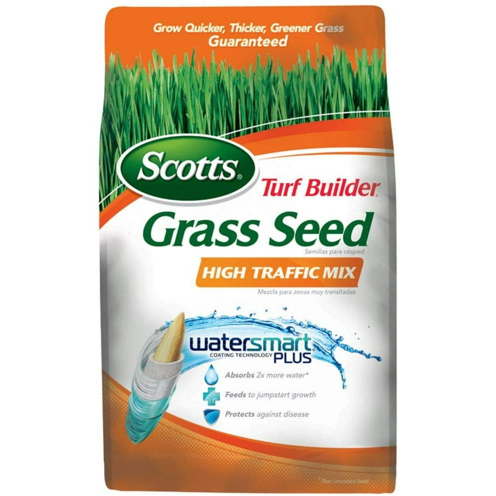 Scotts 18354 Turf Builder Grass Seed High Traffic Mix, 3 Lbs Walmart