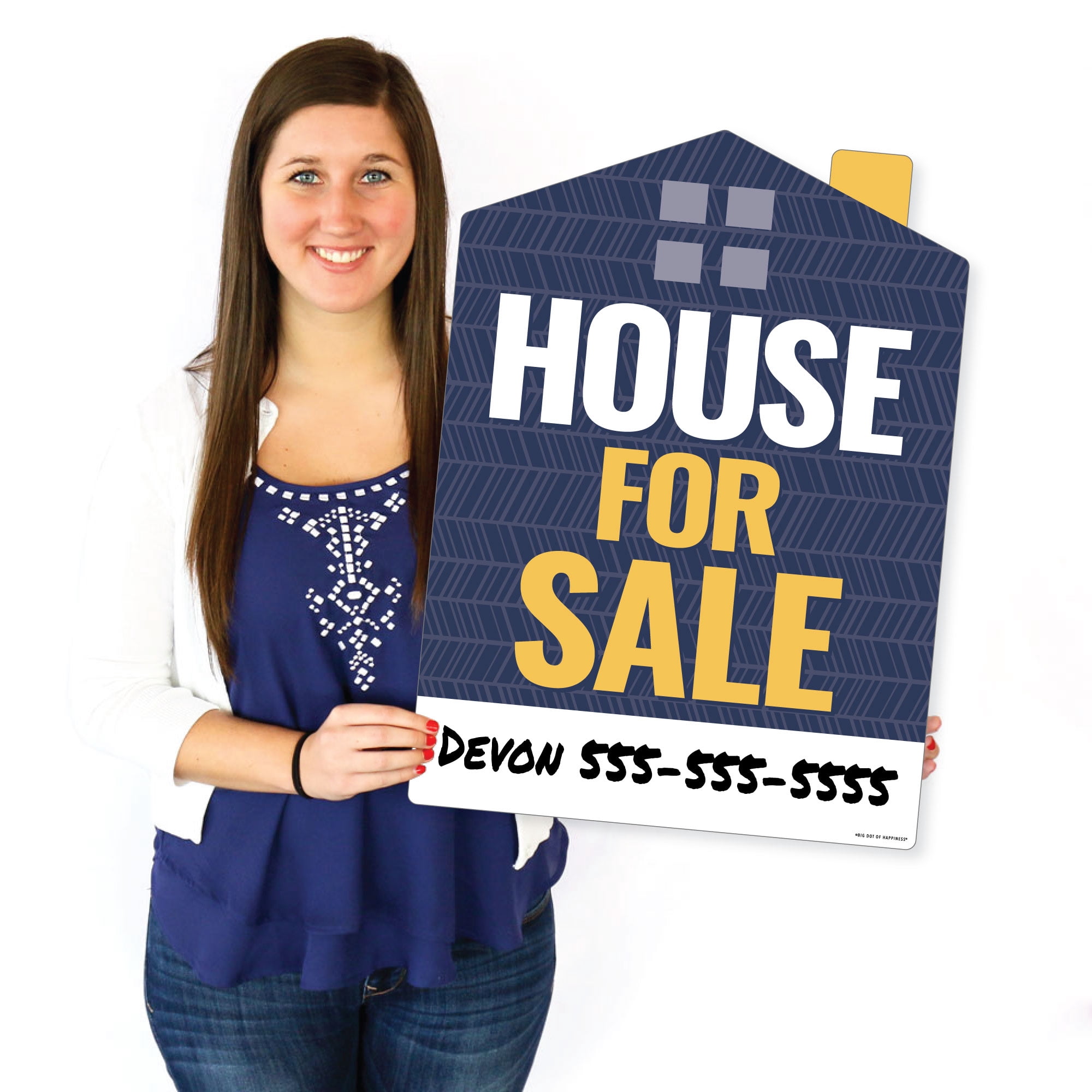 Big Dot of Happiness House For Sale Sign - Welcome Yard Sign