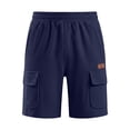 thumbnail image 4 of Corduroy Shorts for Men Summer Casual Breathable Elastic Waist Straight Leg Relaxed Fit Shorts with Pockets, 4 of 4