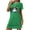 Green, variant on Xfvqtps Womens Nightgown Cool Chest Print Ghost Cropped Short Sleeve Crewneck Solid Color Fashion Comfortable Pajamas Green