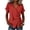 Red, variant on Linen-Blend Surplice Wrap Top for Women, Short Sleeve V-Neck Tie-Front Blouse with Rolled Cuffs - Lightweight Summer Casual Tunic Shirt Black L