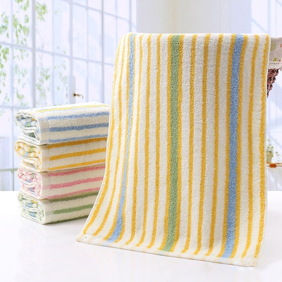 PENIKOKO 4Pcs Striped Cotton Hand Towels Assorted Colors Absorbent Face Towels Comfortable