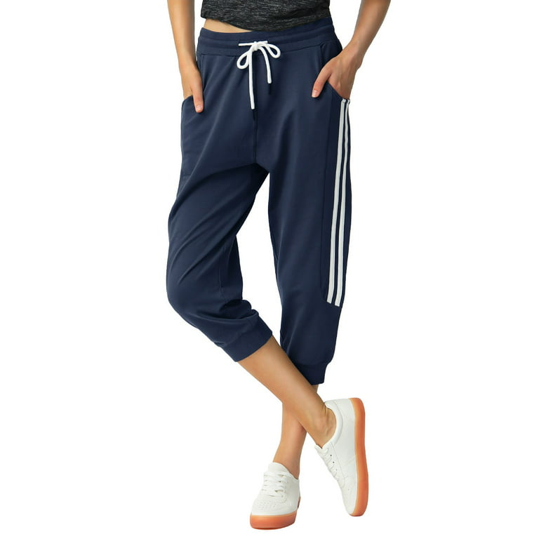 SPECIALMAGIC Women's Capri Sweatpants Casual Jogger Pants with Pockets Yoga  Running