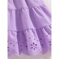 thumbnail image 6 of 2T Baby Girls Dress 3T Girls Sleeveless Dress Toddler Girls Summer Dress Ruffle Solid Color Dress Purple, 6 of 9